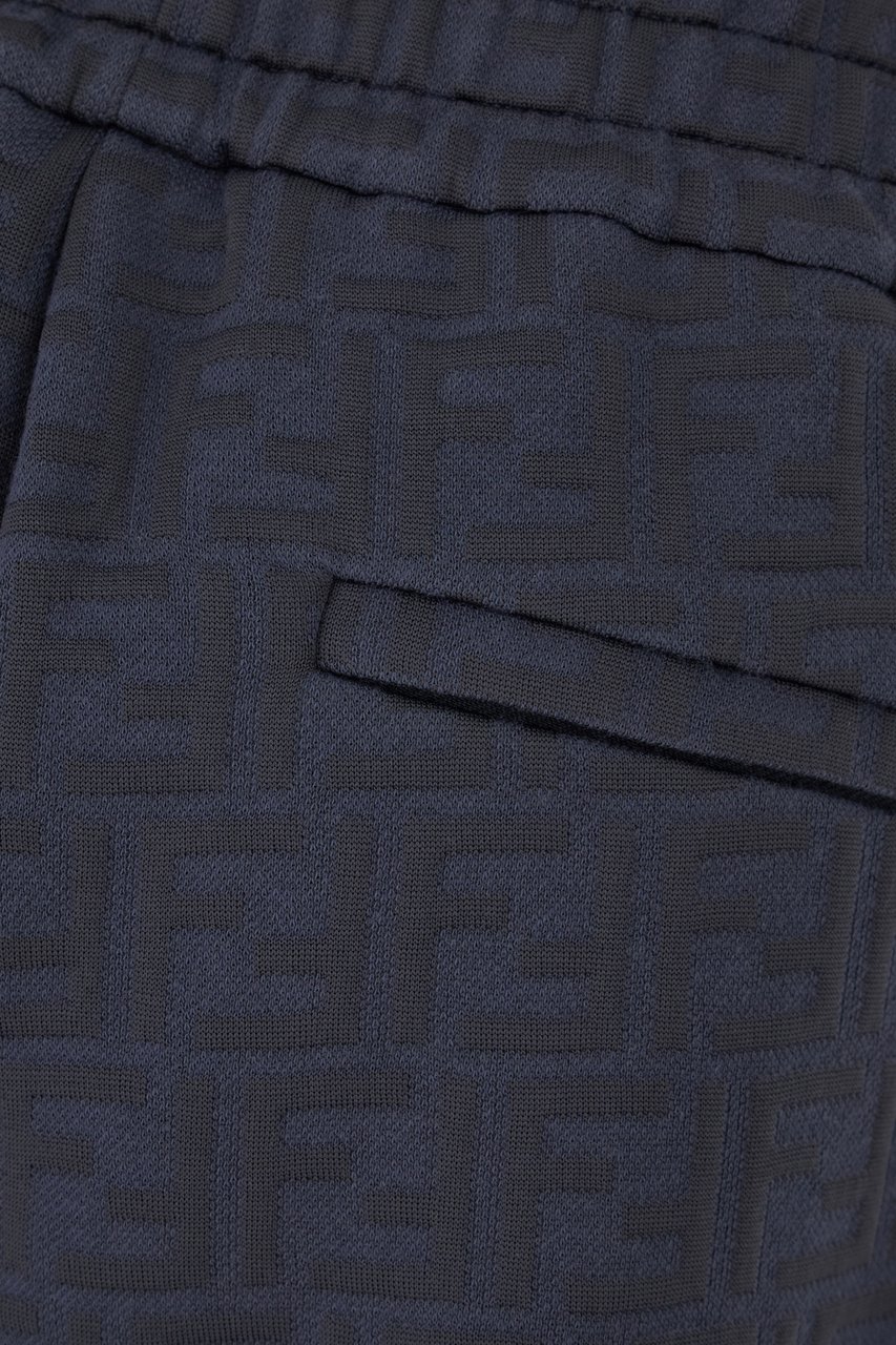 Fendi Fendi Navy blue cotton joggers Blauw