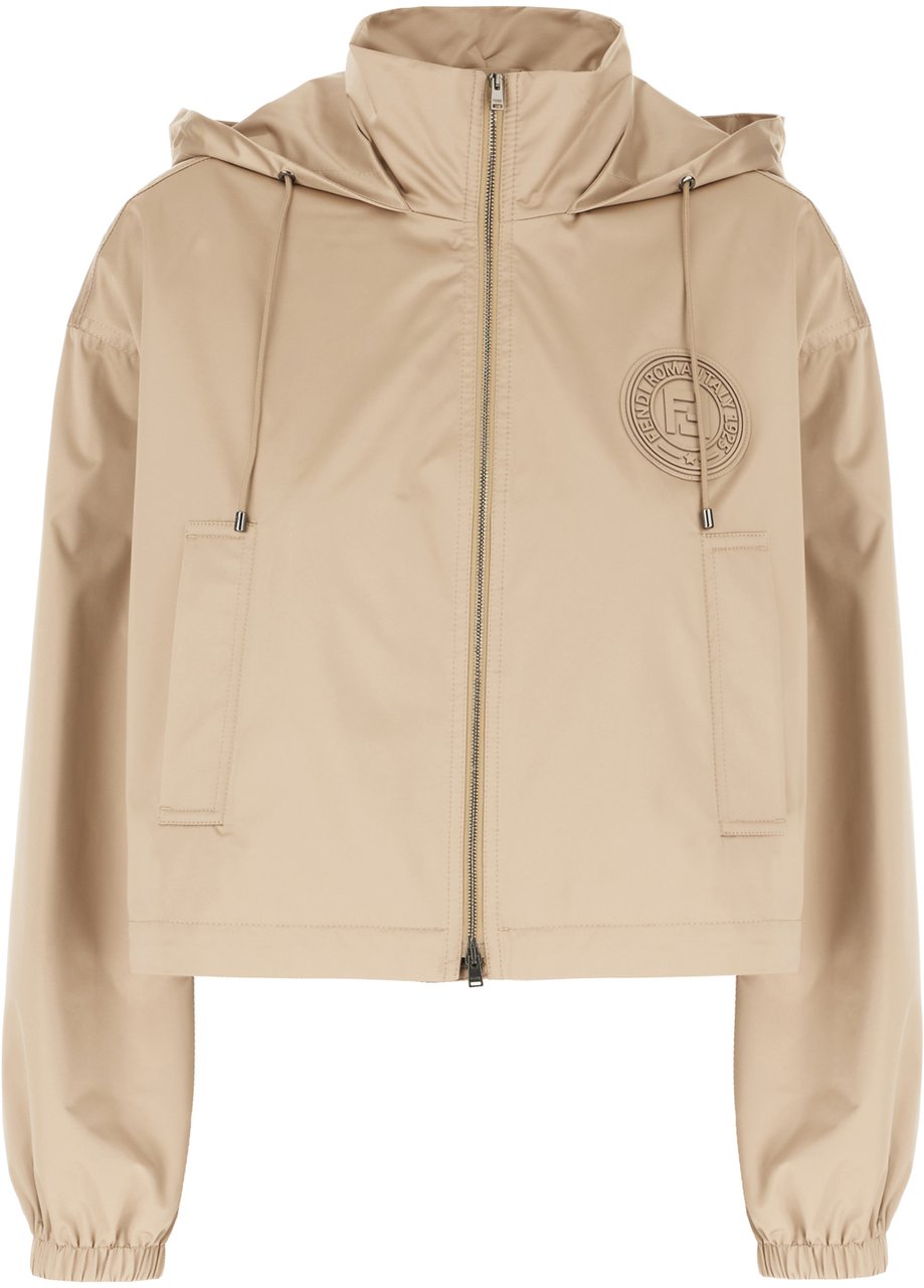 Fendi Fendi Cappuccino polyester k-way Bruin