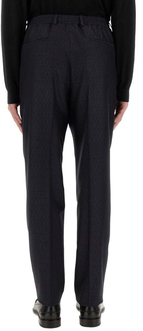 Fendi Tailored Wool Trousers Zwart