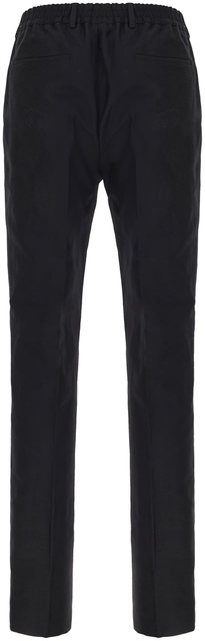 Fendi Fendi Black cotton blend pants Zwart