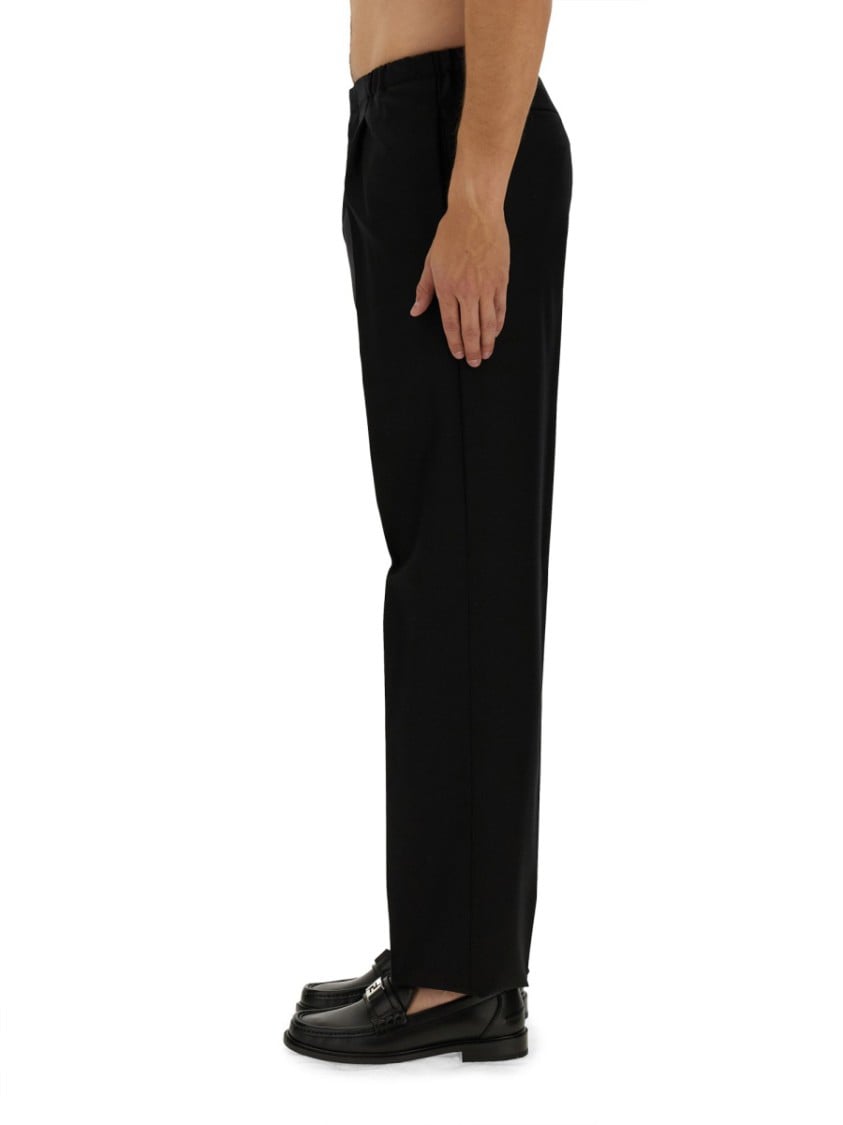 Fendi Tailored Black Wool Pants Zwart