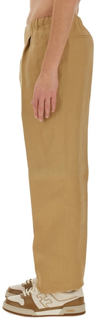 Fendi Relaxed Fit Straight Leg Pants Neutraal