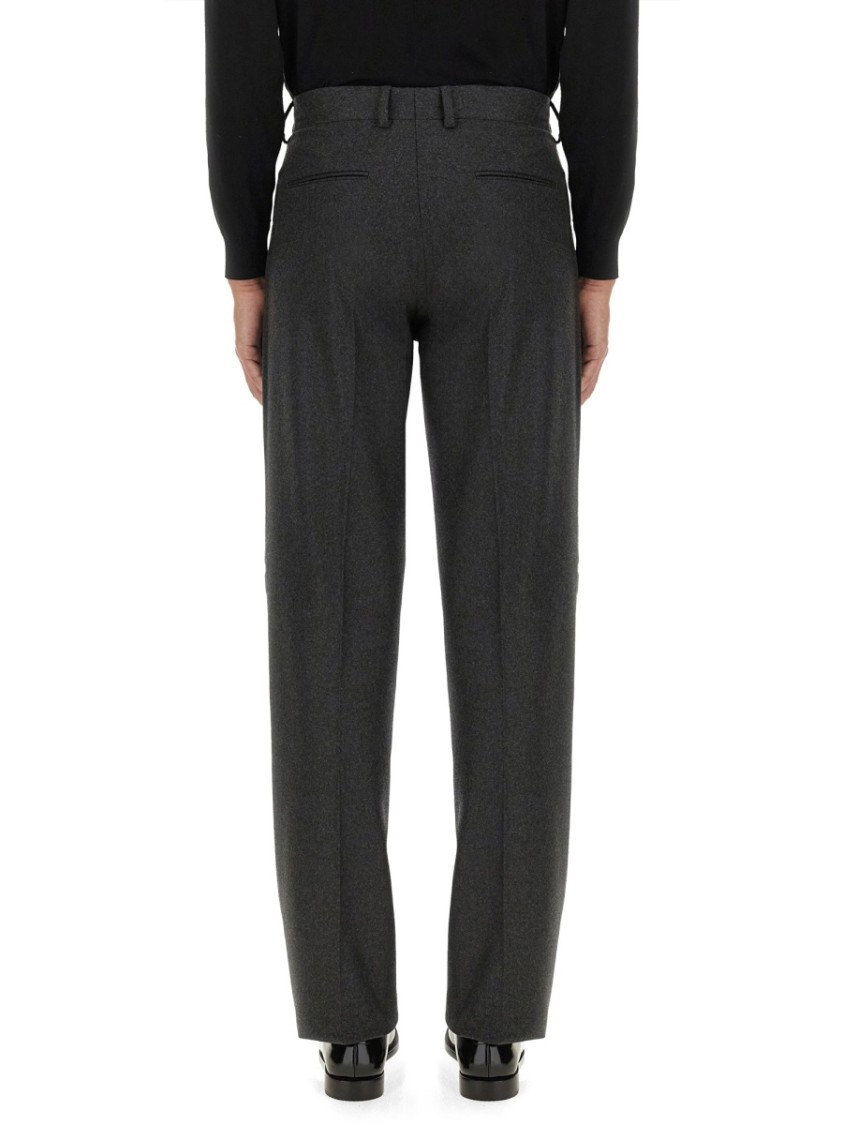 Fendi Tailored Cashmere Blend Pants Grijs