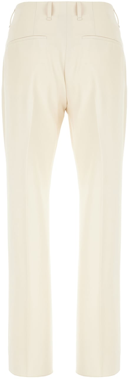 Fendi Fendi Ivory wool pants Neutraal