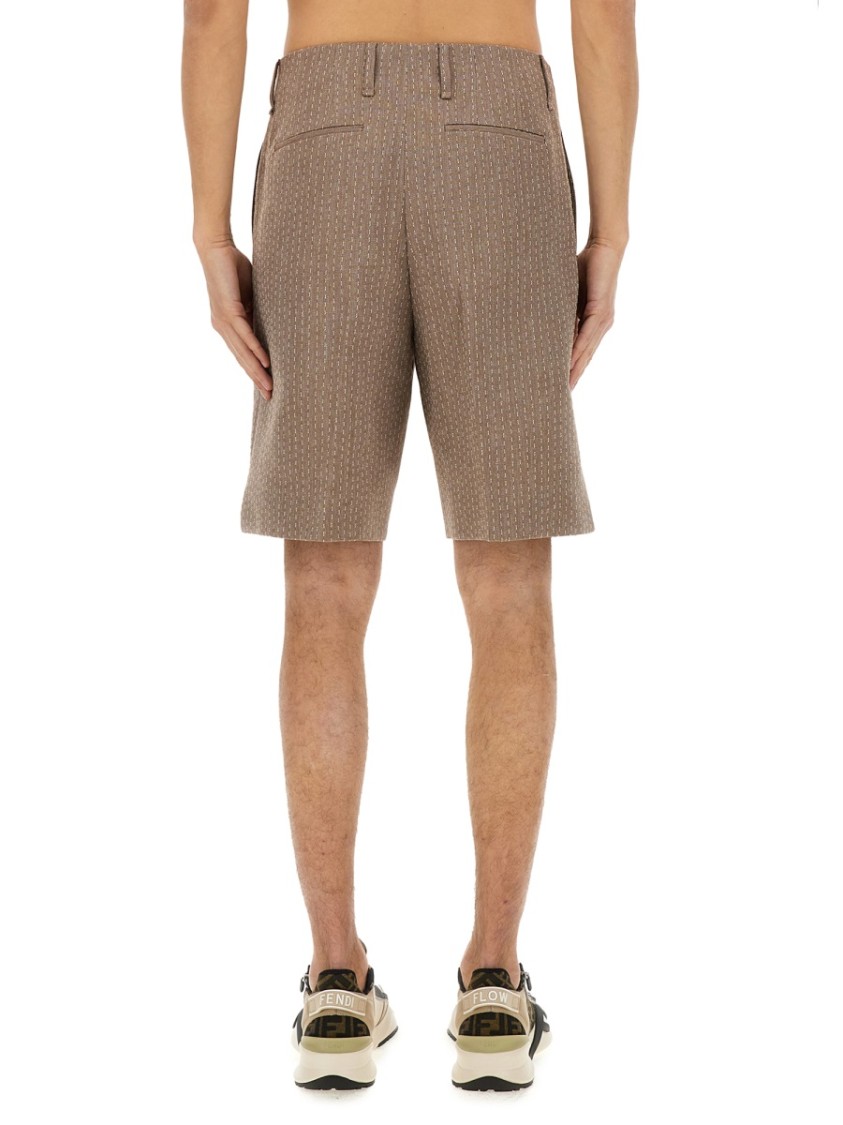 Fendi Jacquard Bermuda Shorts Bruin