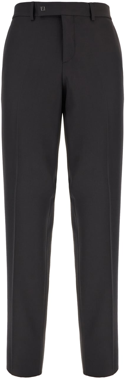 Fendi Fendi Charcoal polyester blend pant Zwart