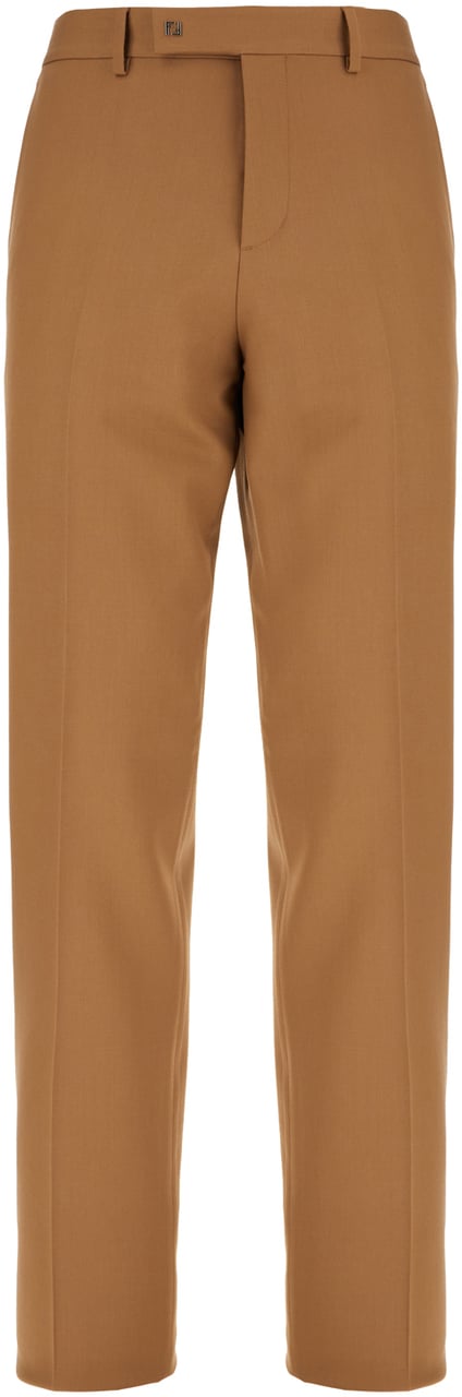 Fendi Fendi Camel wool pants Bruin