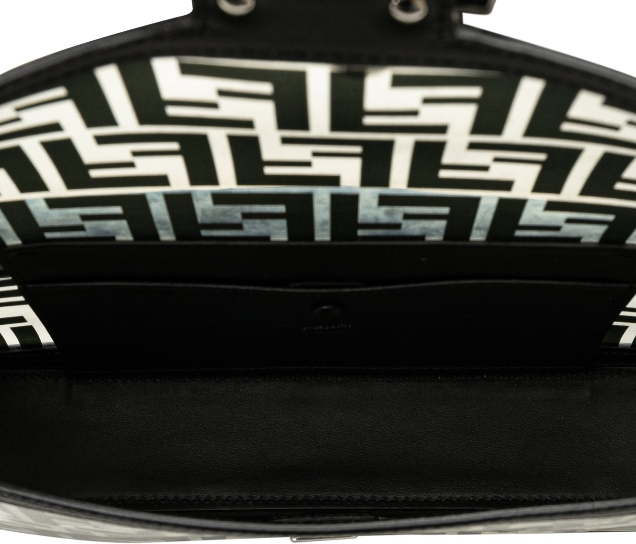 Fendi Medium Zucca PVC Baguette Satchel Zwart