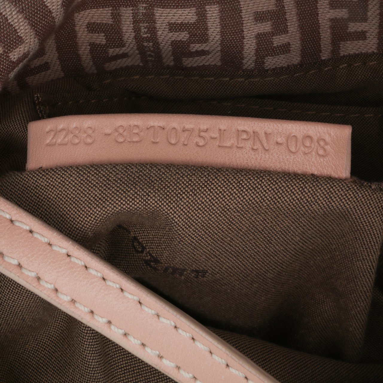 Fendi Zucchino Canvas Crossbody Roze