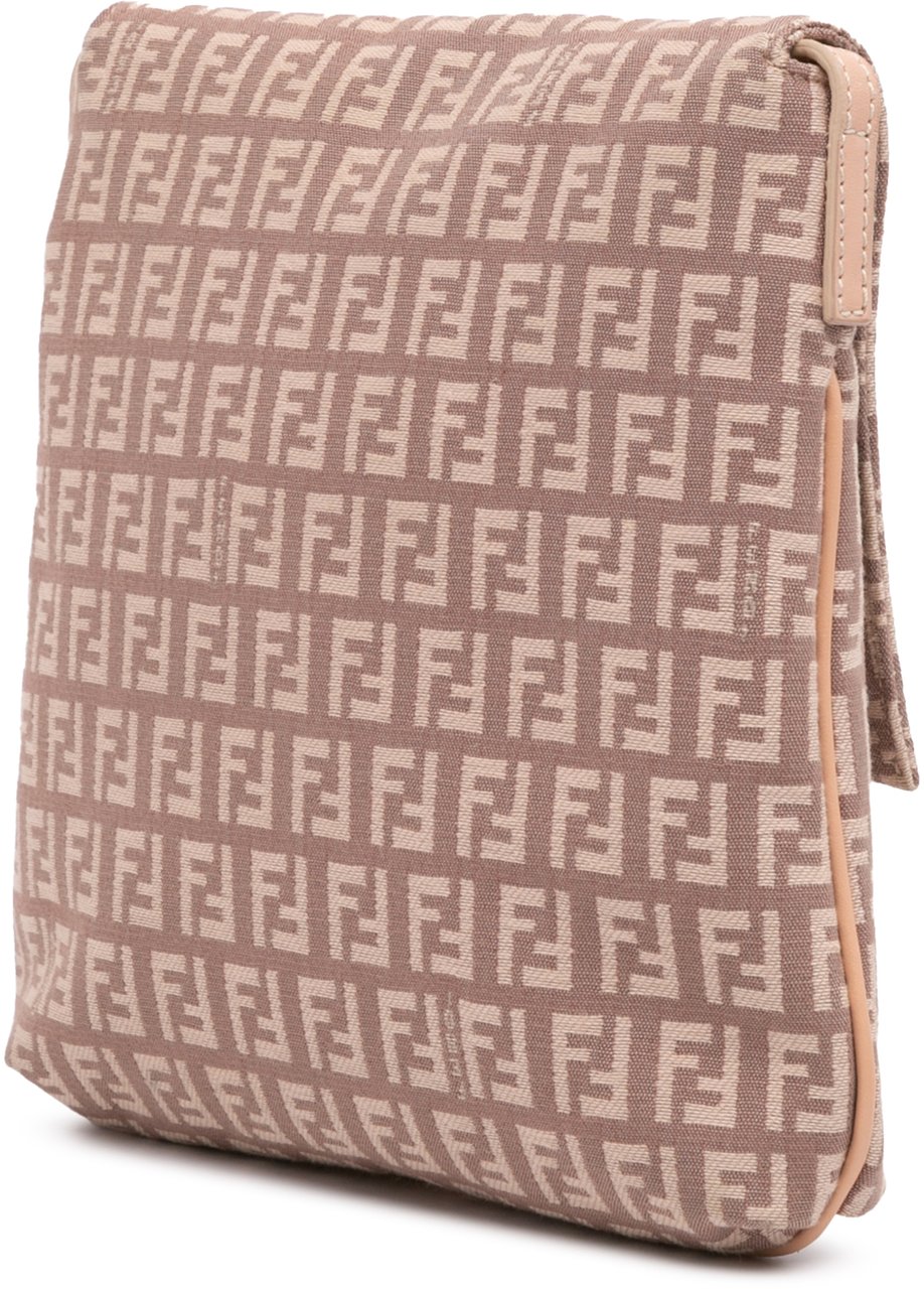 Fendi Zucchino Canvas Crossbody Roze