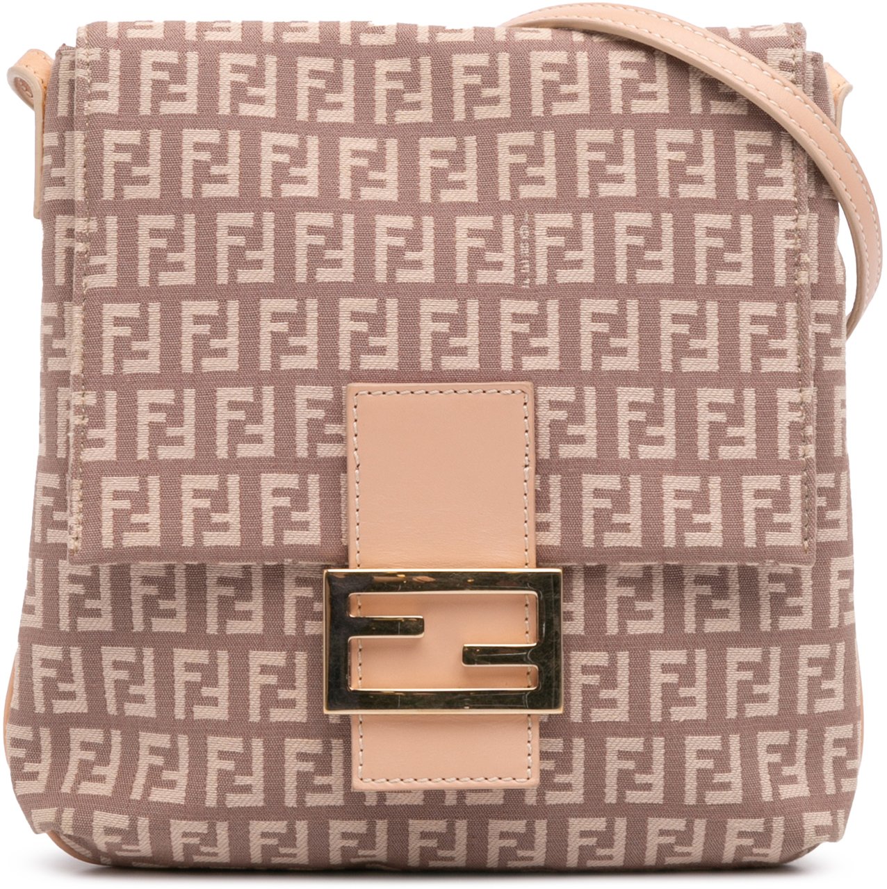 Fendi Zucchino Canvas Crossbody Roze