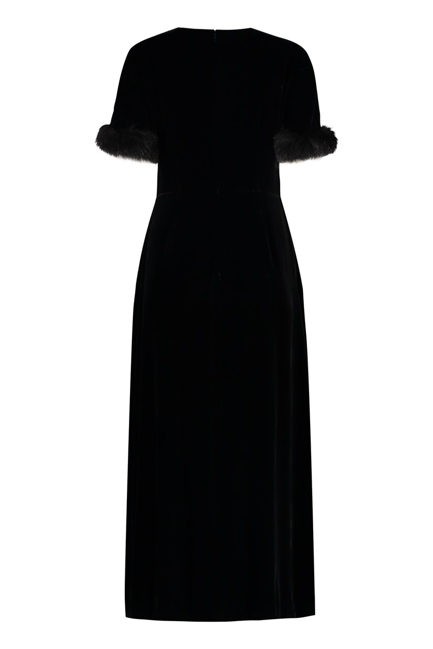 Fendi Velvet dress Zwart