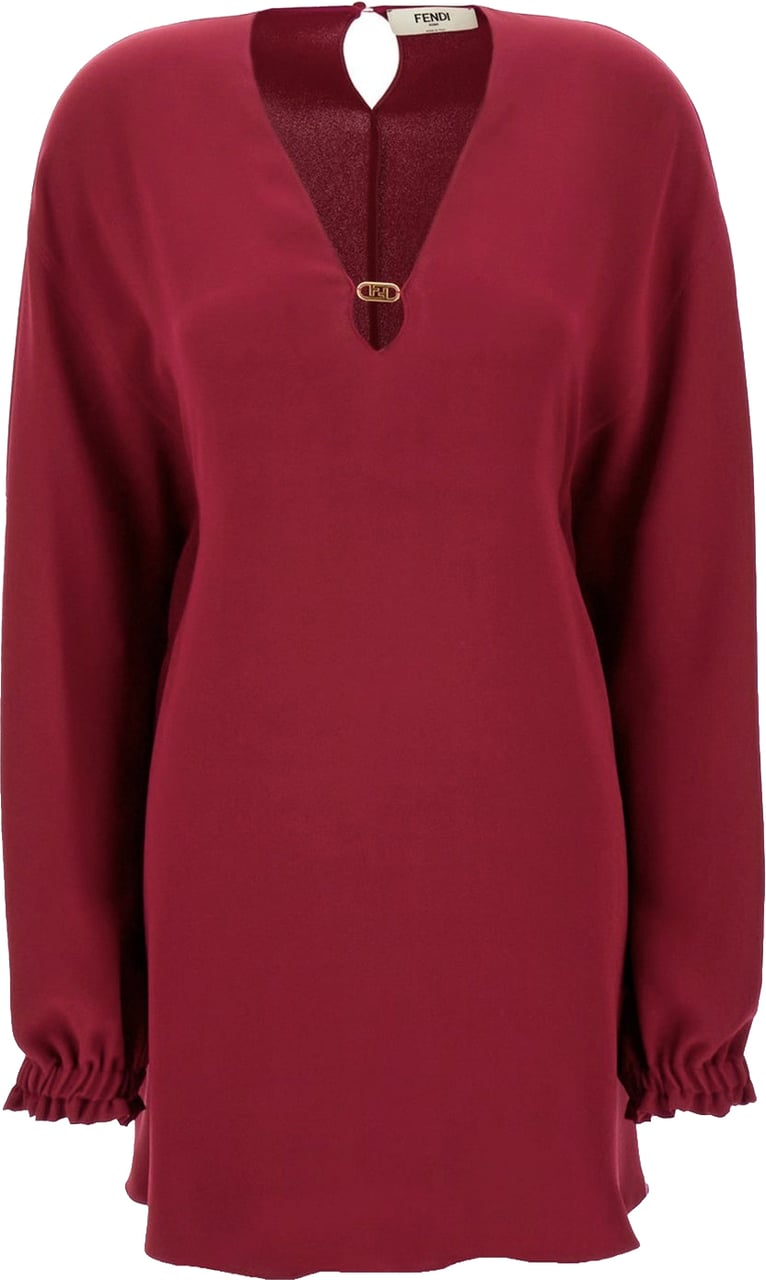 Fendi Fendi Cady Silk Dress Paars