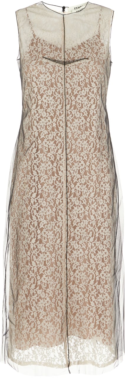 Fendi Fendi Abito in pizzo bianco Wit