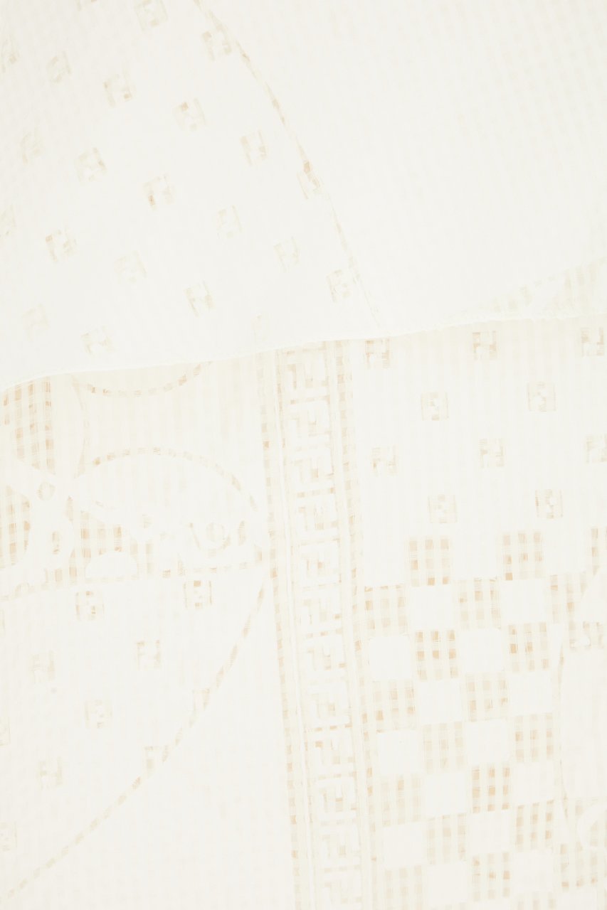 Fendi Fendi Ivory viscose blend dress Neutraal
