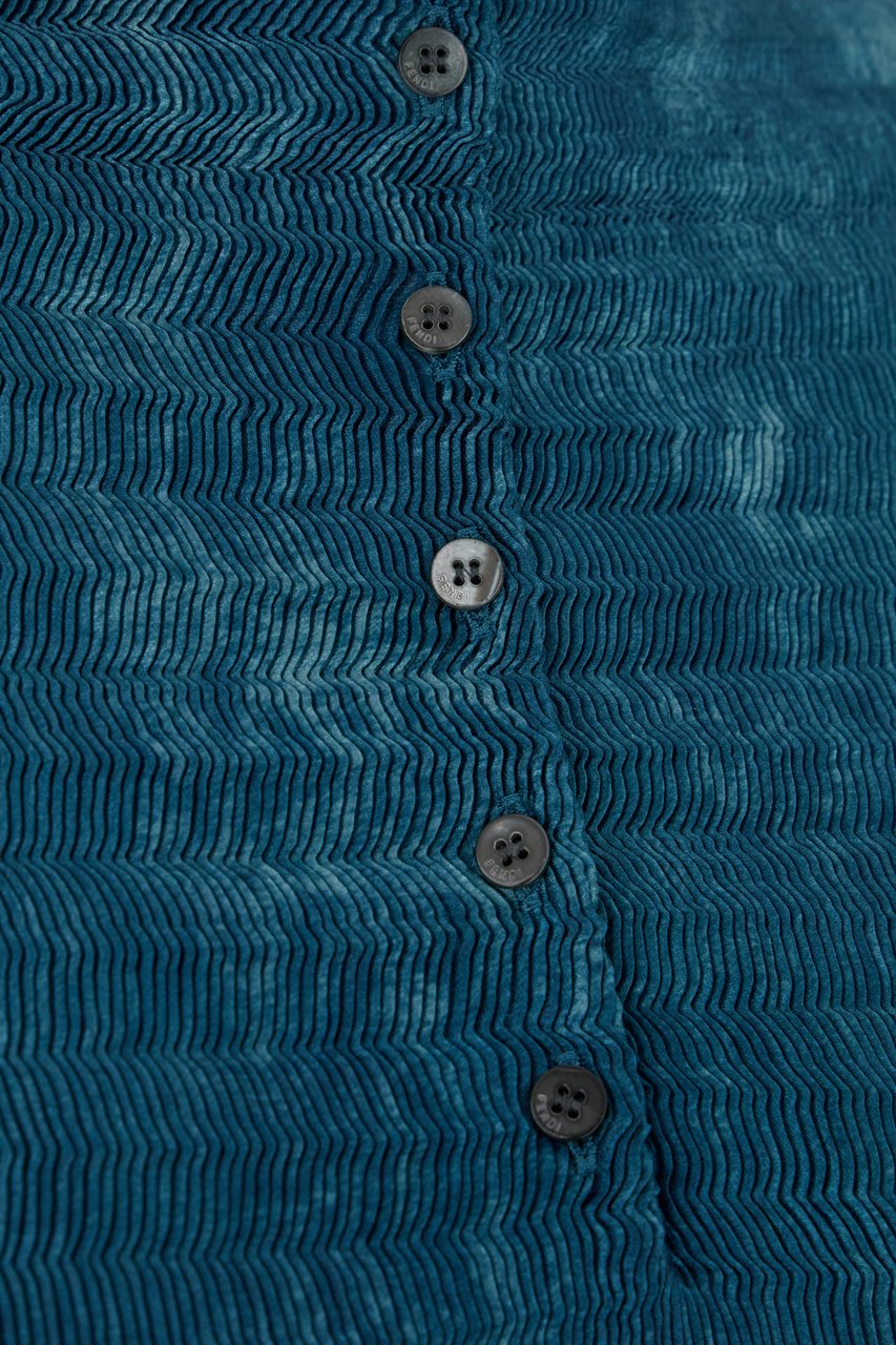 Fendi Fendi Teal green viscose dress Groen