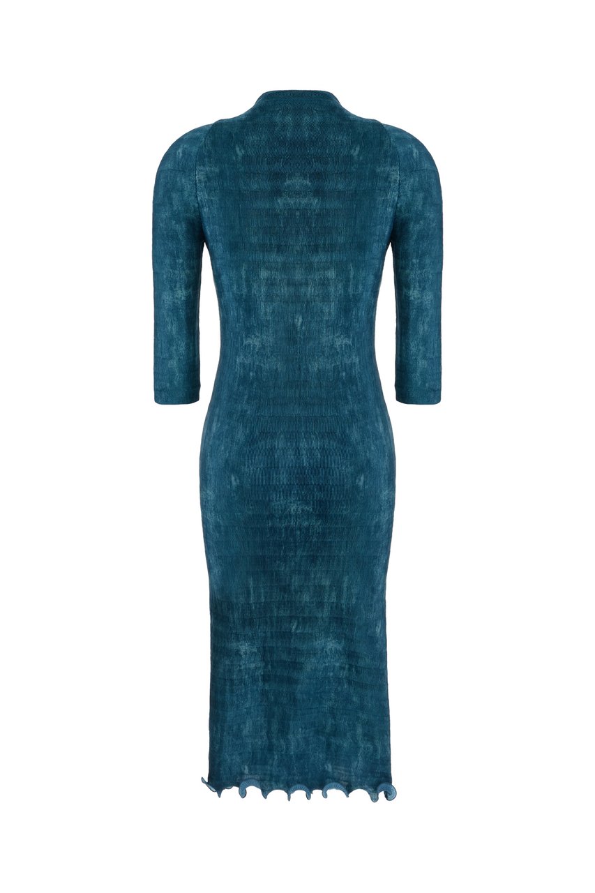 Fendi Fendi Teal green viscose dress Groen