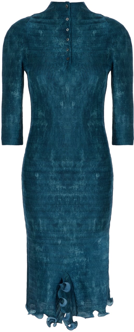Fendi Fendi Teal green viscose dress Groen