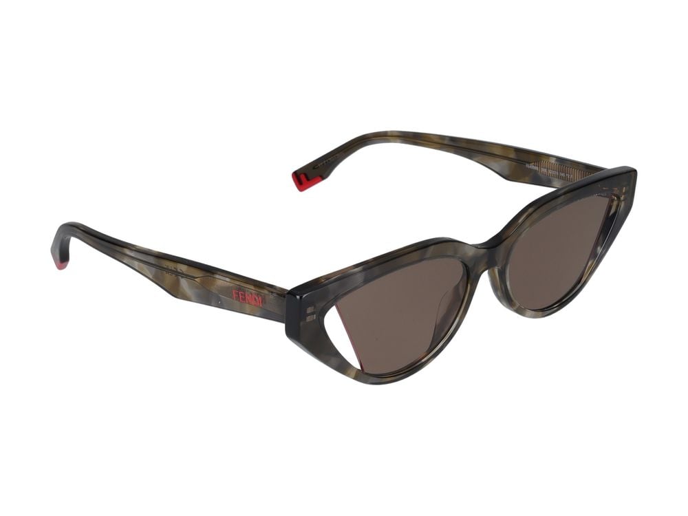 Fendi Tortoiseshell Cat-Eye Sunglasses Grijs