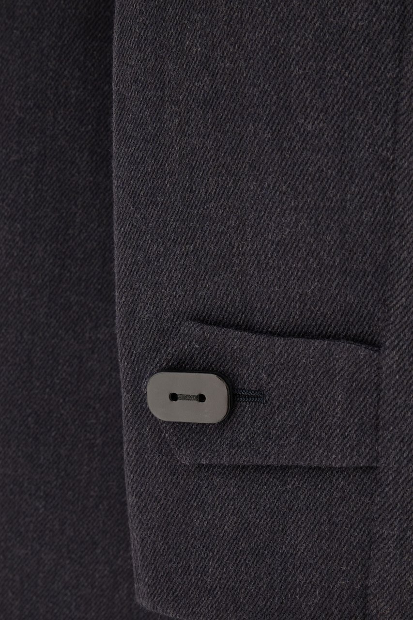 Fendi Fendi Dark grey wool blend coat Grijs