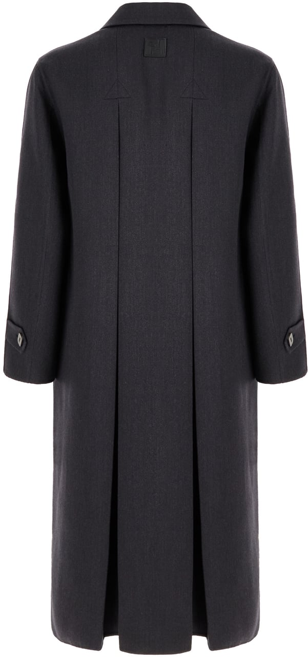 Fendi Fendi Dark grey wool blend coat Grijs
