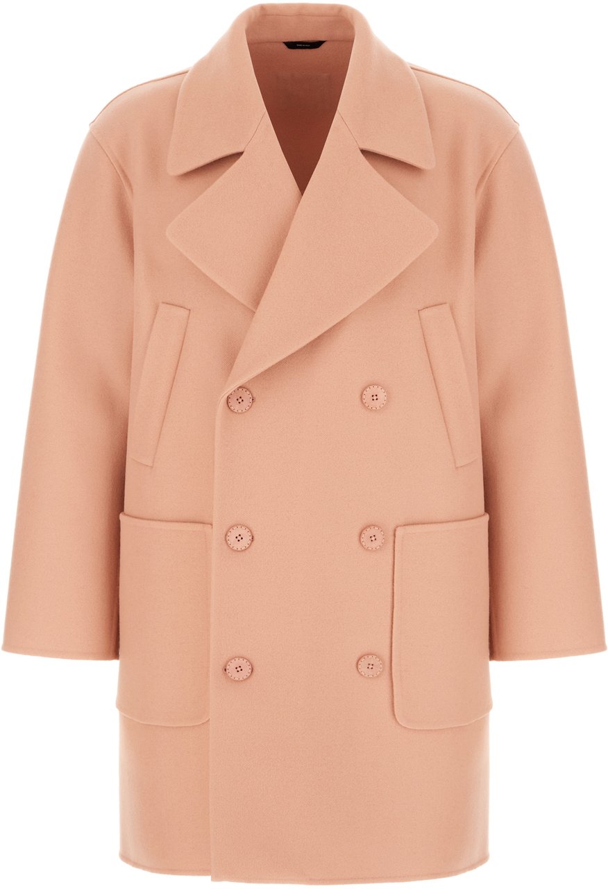 Fendi Fendi Pink wool coat Roze