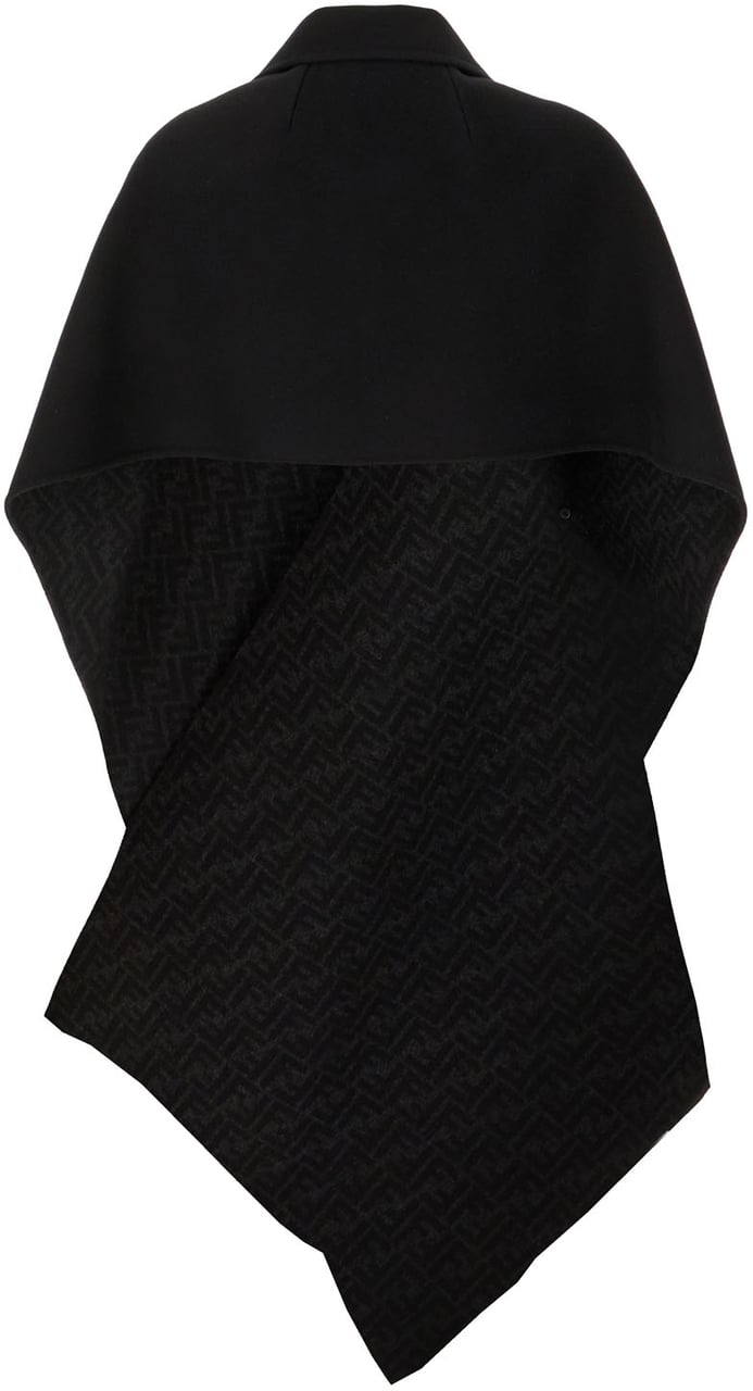Fendi Fendi Black wool cape Zwart
