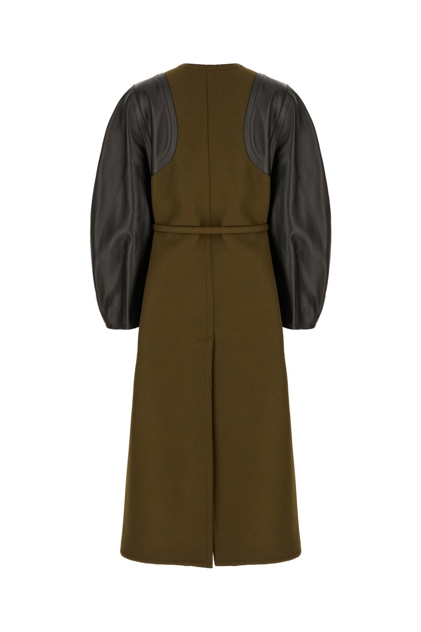Fendi Fendi Mud wool coat Bruin
