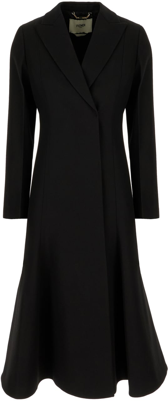 Fendi Fendi Black wool coat Zwart