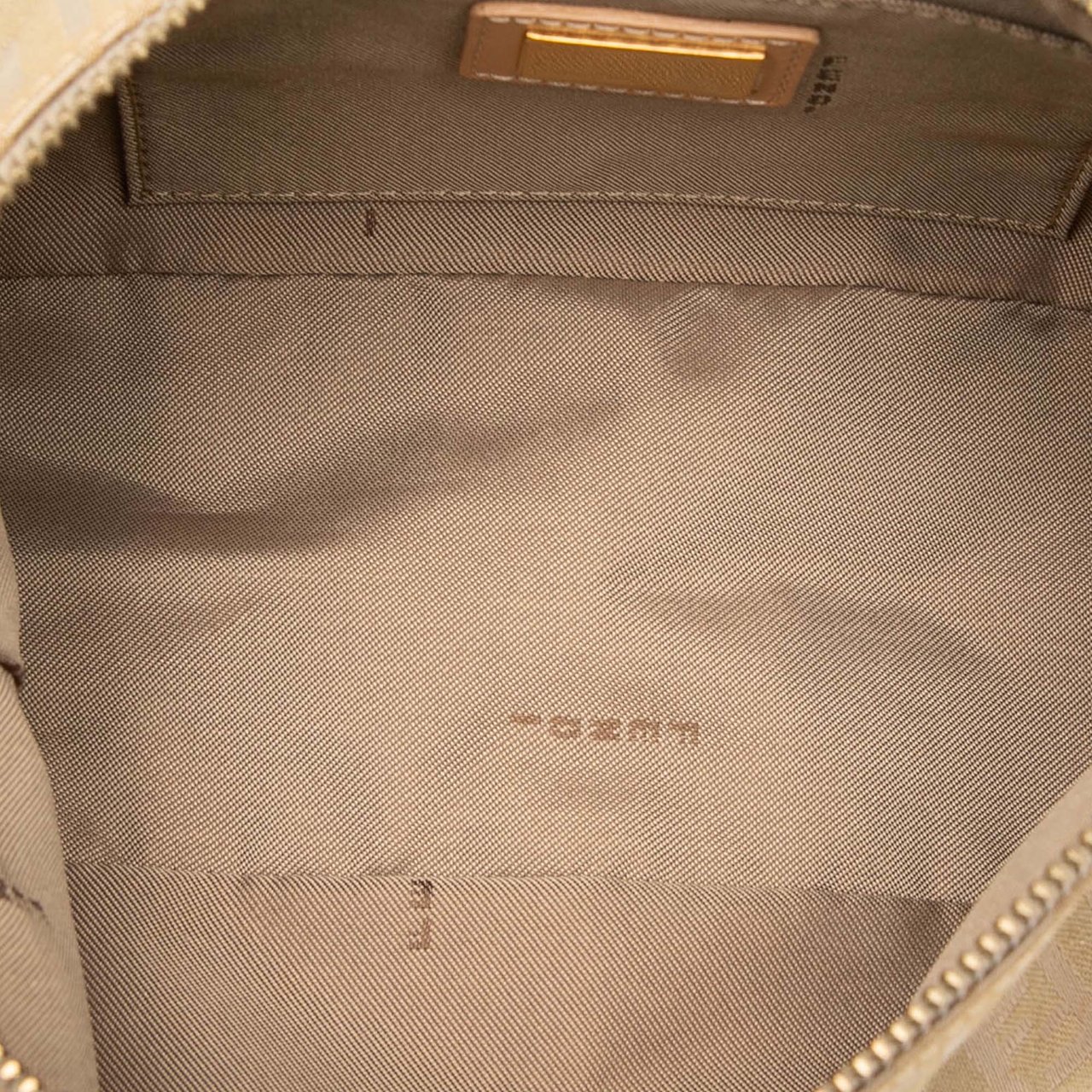 Fendi Zucchino Canvas Pochette Bruin