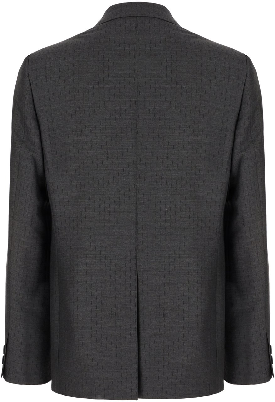 Fendi Fendi Dark grey wool blazer Grijs