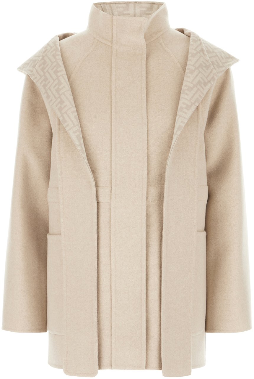 Fendi Fendi Sand wool blend jacket Neutraal