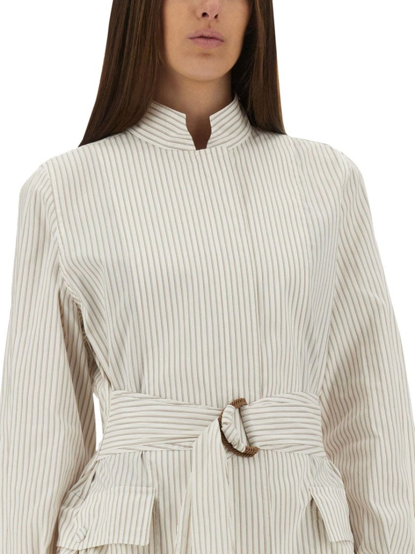 Fendi Structured Cotton And Silk Blouson Neutraal