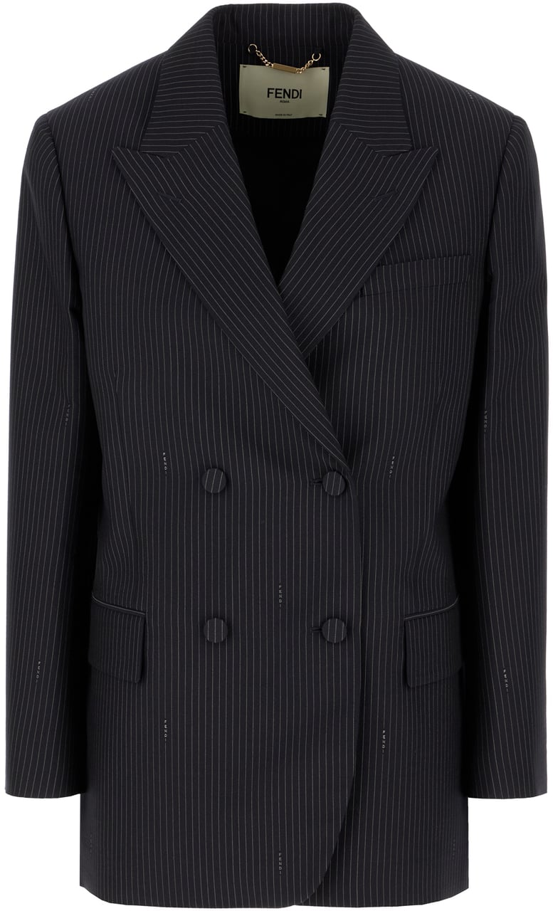 Fendi Fendi Embroidered wool blend blazer Divers