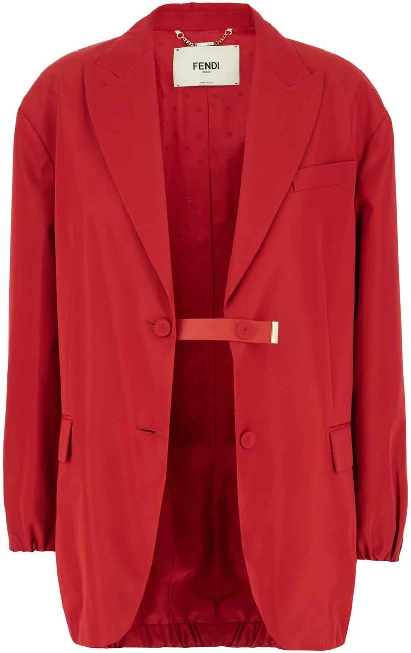 Fendi Fendi Red viscose blend blazer Rood