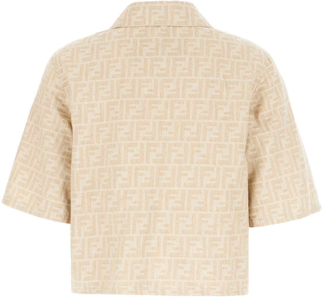 Fendi Fendi Sand cotton blend jacket Neutraal