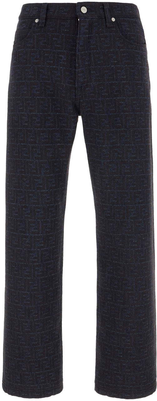 Fendi Fendi Embroidered denim jeans Blauw