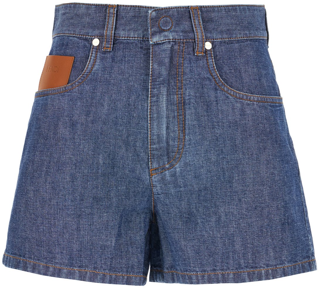 Fendi Denim shorts Blauw