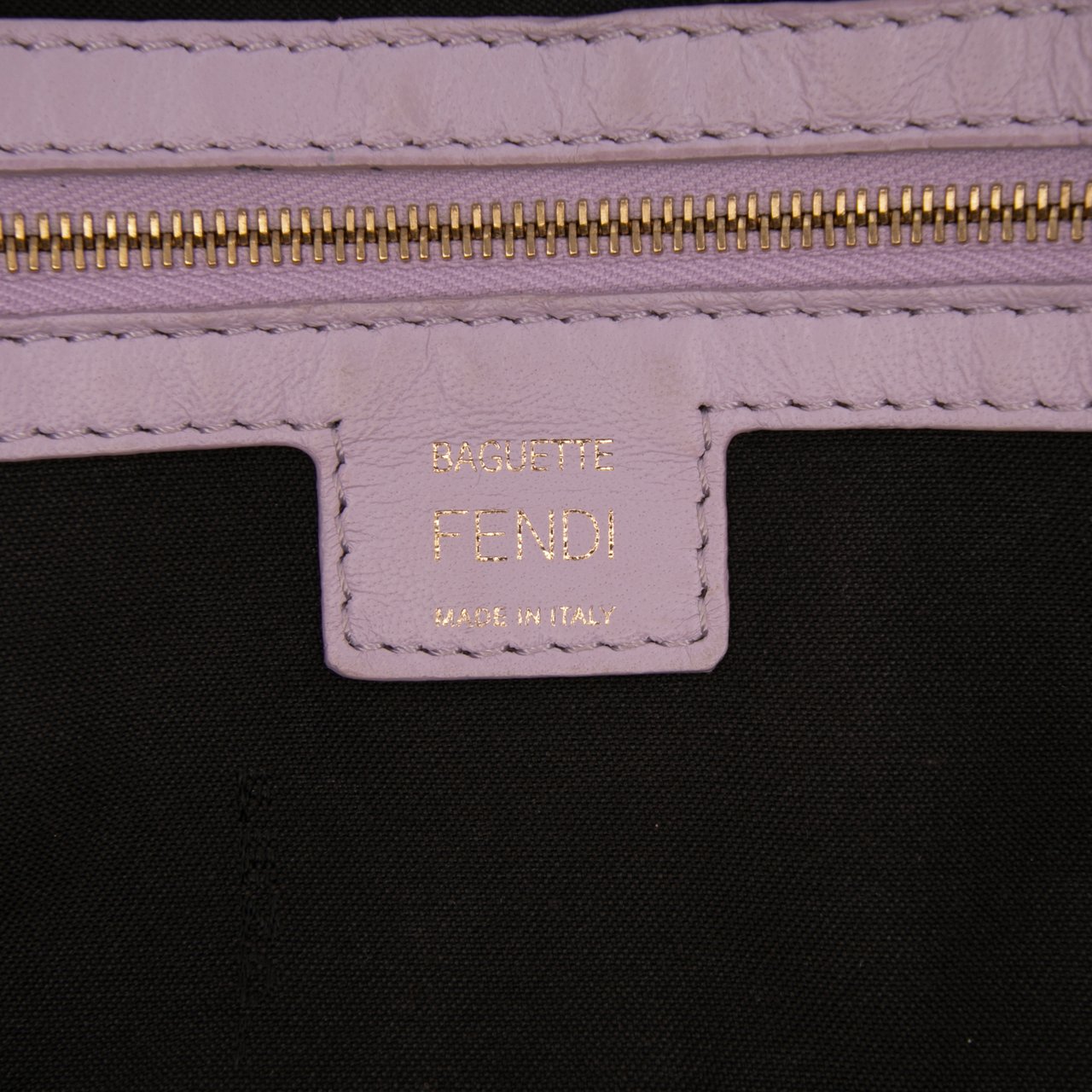 Fendi Medium Leather Embossed FF Baguette Satchel Roze