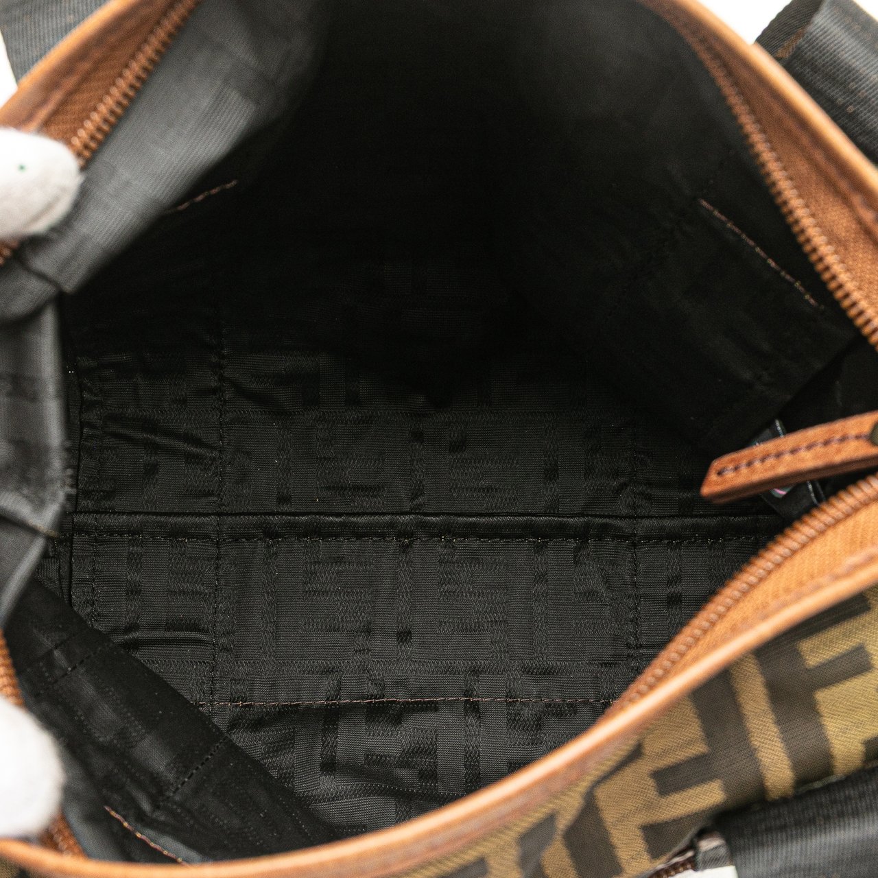 Fendi Zucca Canvas FF Handbag Bruin
