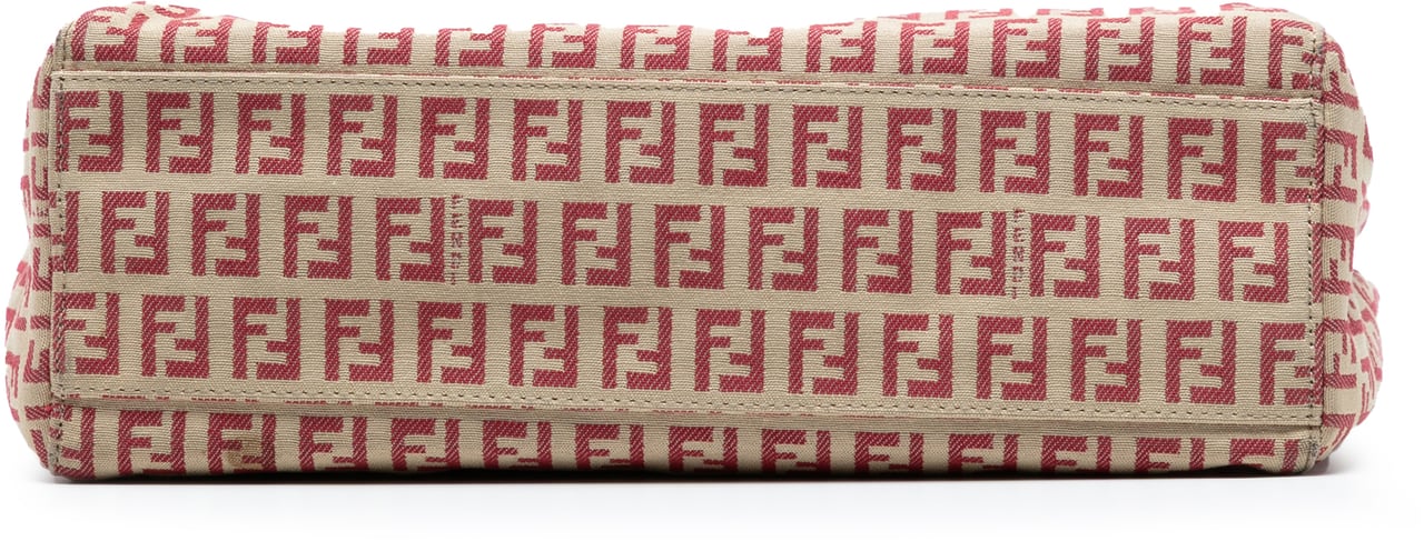 Fendi Zucchino Canvas Tote Bruin