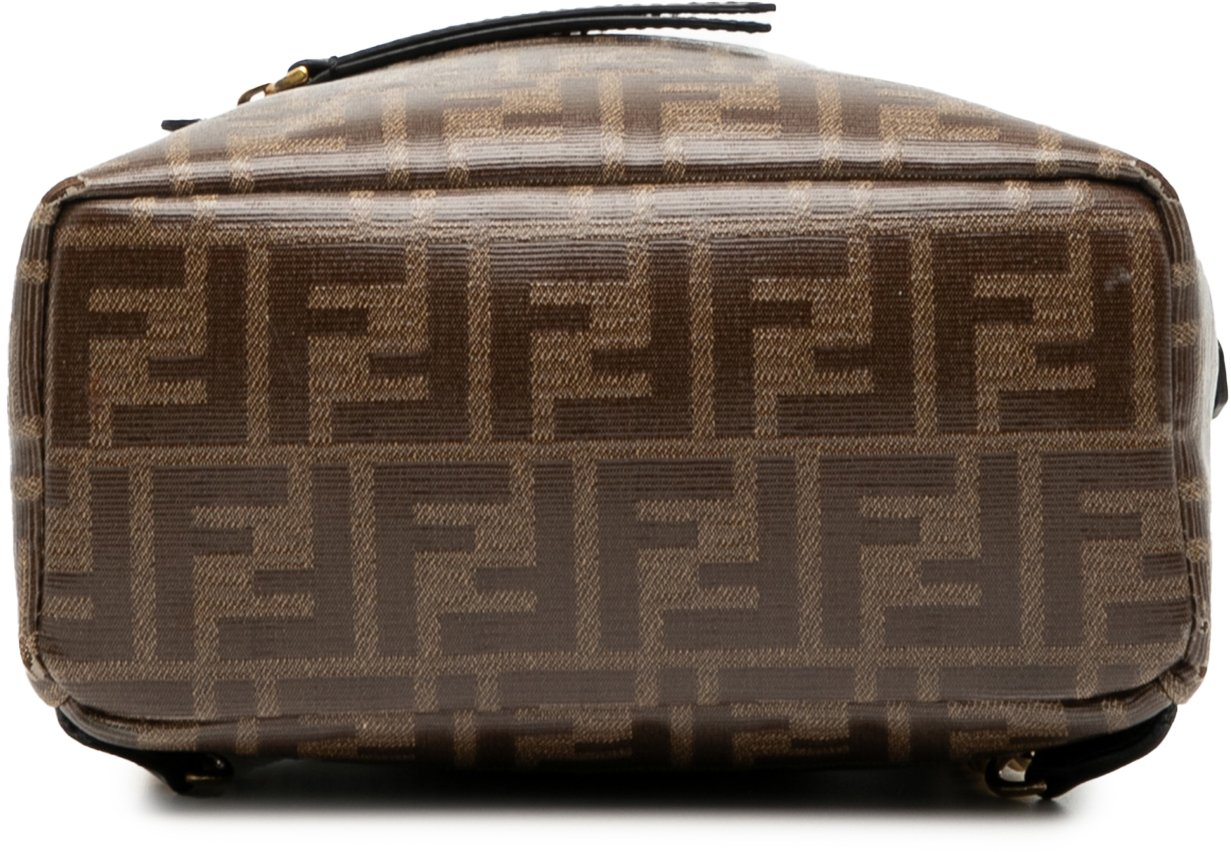 Fendi Zucca Coated Canvas FF 1974 Backpack Bruin
