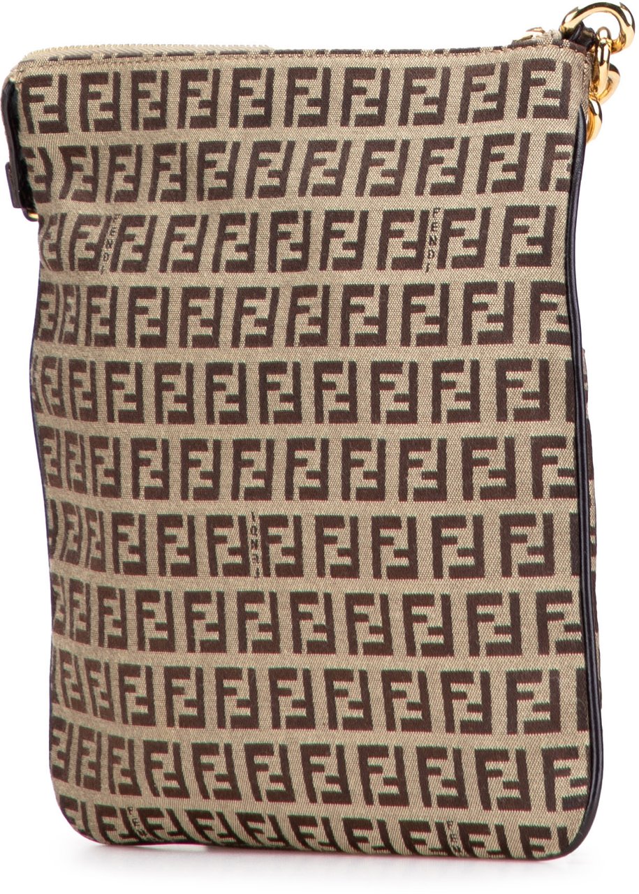 Fendi Zucchino Canvas Forever Crossbody Bruin
