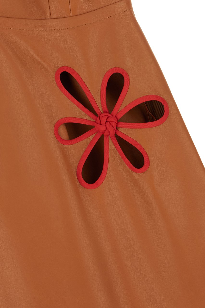 Fendi Caramel leather dress Bruin