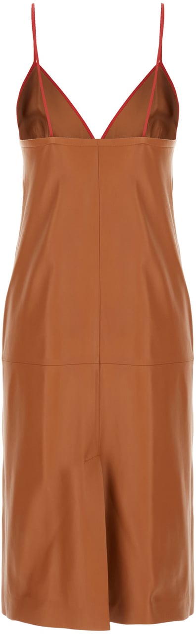 Fendi Caramel leather dress Bruin