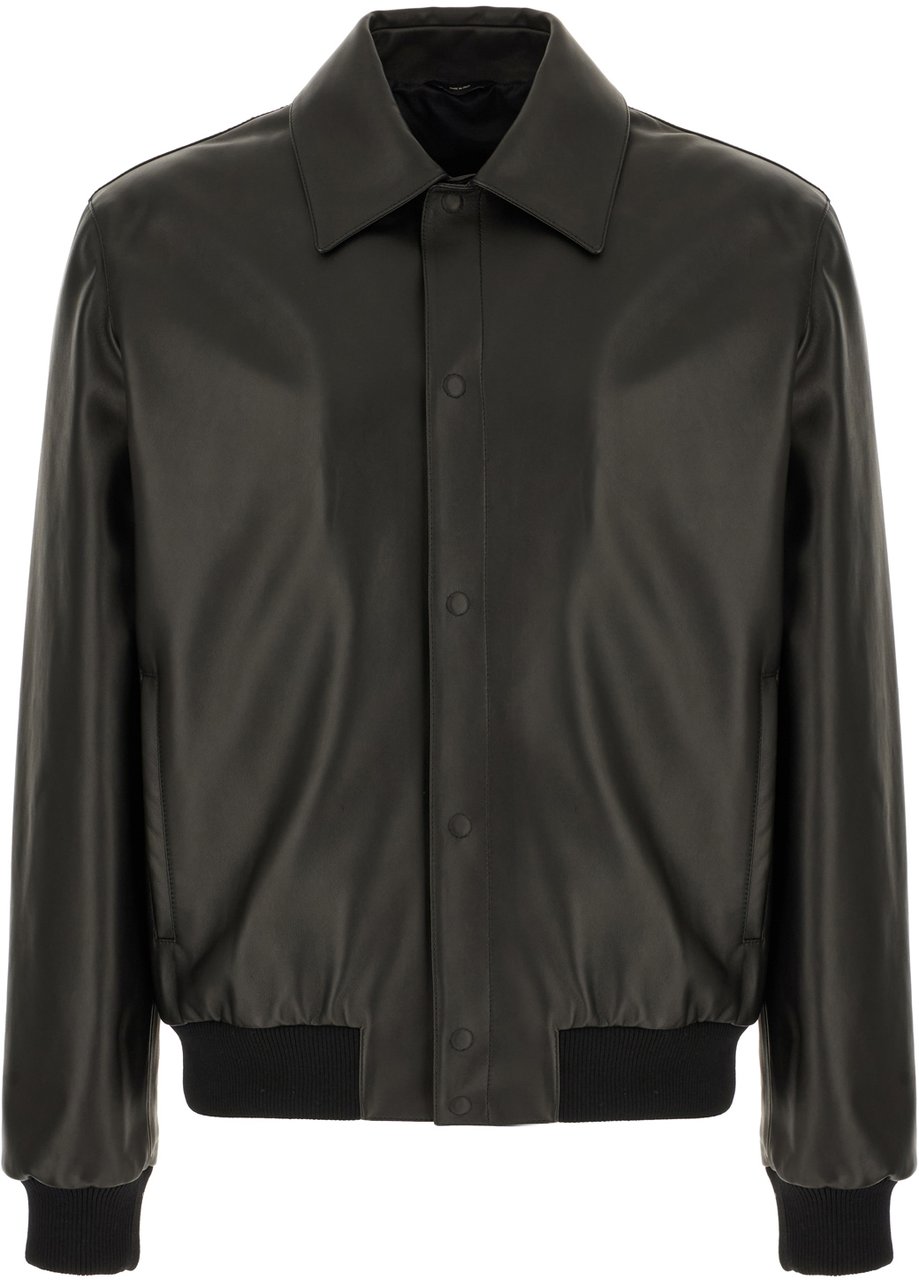 Fendi Fendi Black leather jacket Zwart