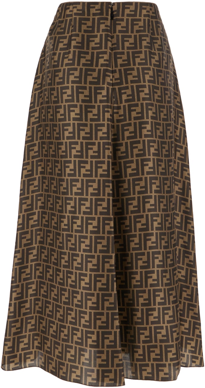 Fendi Fendi Printed silk skirt Divers