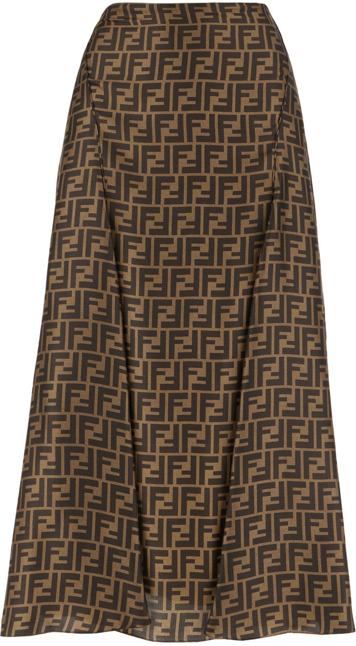 Fendi Fendi Printed silk skirt Divers