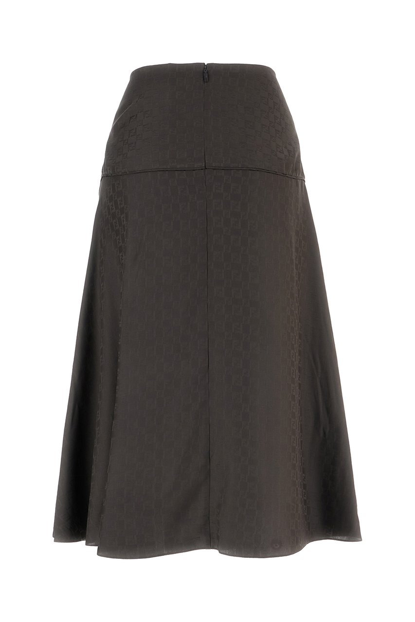 Fendi Fendi Embroidered silk skirt Divers