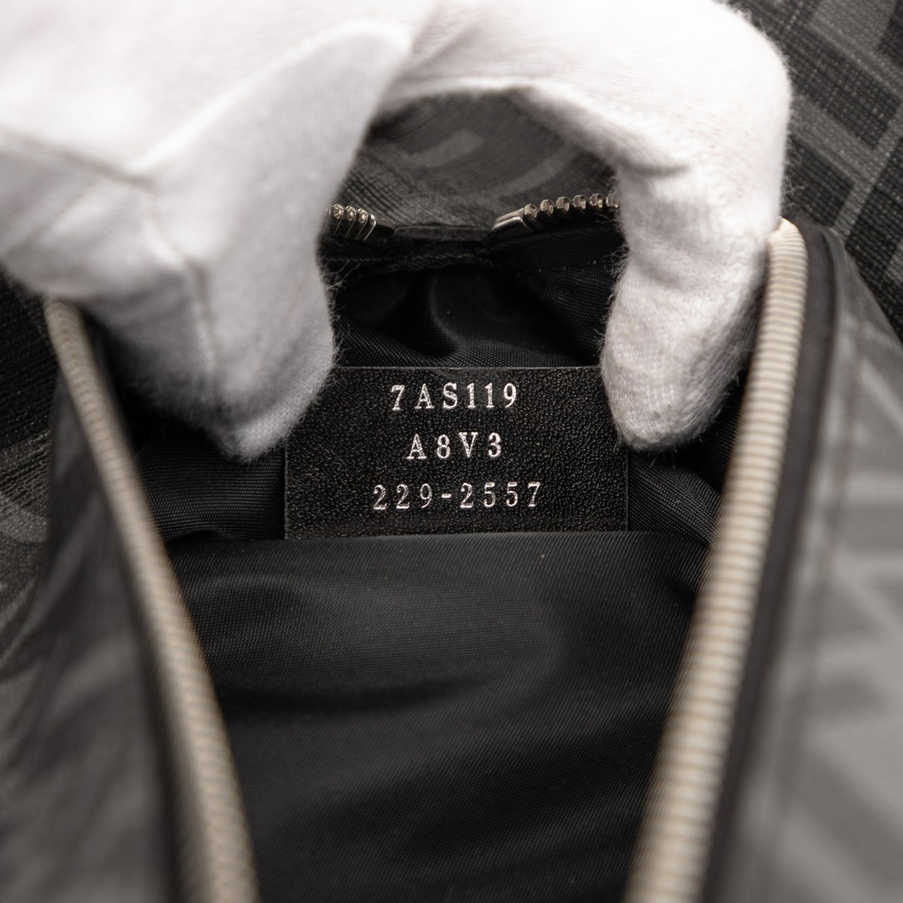 Fendi Zucca Coated Canvas Shoe Case Grijs